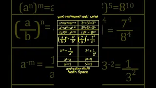 خواص القوى الصحيحة لعدد نسبي 