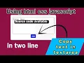 TEXT COPY IN TEXT AREA TWO LINES SCRIPT HTML CSS JAVASCRIPT