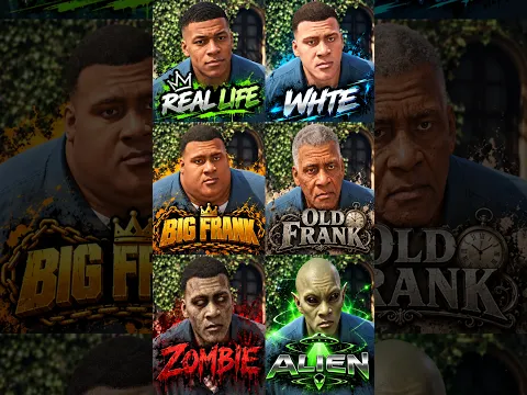 Different Variations Of Franklin Clinton #gta5 #gtav #gta #shorts