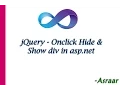 Jquery Onclick Hide and Show a div