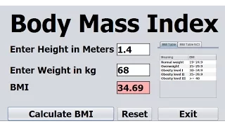 How to Create BMI Calculator in Java Net Beans