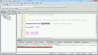 Lesson 9 4 How to create a pointer in C