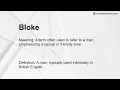Bloke Meaning