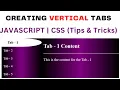 Create Vertical Tab Menu Using CSS Javascript Tips and Tricks