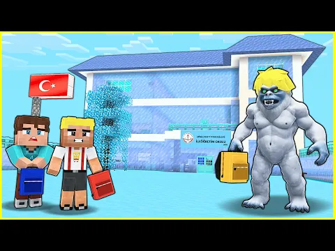Video Thumbnail: KAR CANAVARI BUZ OKULUNA BAŞLADI! ❄️ - Minecraft