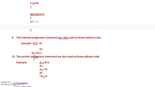 Intermediate code representations Part 2 Three address code