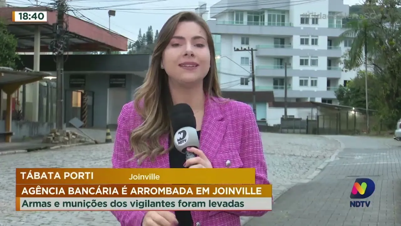 Armas e munições de agência bancária são roubadas em Joinville