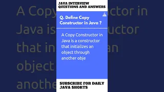 What is Copy Constructor in Java