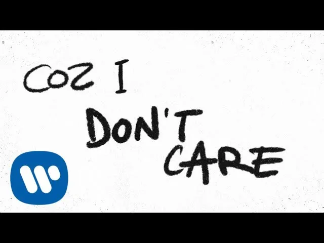 Download MP3 Ed Sheeran & Justin Bieber - I Don't Care [Official Lyric Video]