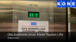 KONE NAMEPLATE AND LATE VFD 33 Berry St ACU Otis Autotronic mod Kone Traction Lifts