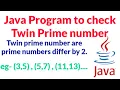 Java Program to check Twin prime numbers