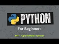 44 Tuple Methods in Python Explained Step-by-Step Python For Beginners