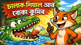 চালাক শিয়াল vs বোকা কুমির 🦊🐊 | Funny Cartoon Story in Bangla | 2D Animation | Explain With Muntaha