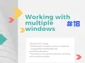 How to work with multiple windows in Selenium