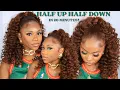 HALF UP HALF DOWN HAIR TUTORIAL LESS THAN 20 MINUTES NO SEW IN OR QUICK WEAVE CHEV B TUTORIALS