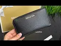 MICHAEL KORS Large Pebbled Leather Smartphone Wristlet black