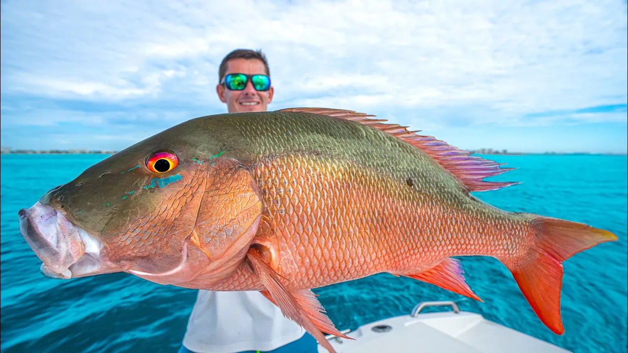 The SECRET to Catching GIANT Snapper... Catch Clean Cook (Mutton Snapper)
