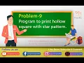 Program to print hollow square with star pattern