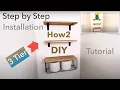 DIY How to Install a 3-Tier Bathroom Shelf Tutorial Rubojus Wall Mounted Floating Shelves