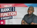 Rank Function in Tableau and it s variants