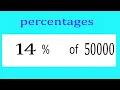 Percentages 14 Percentage of 50000