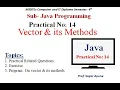 Practical-14 JPR Vector and its methods Java Programming MSBTE JPR 22412