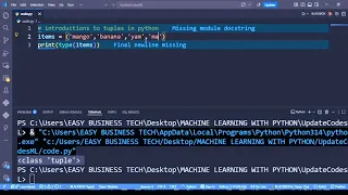 Introductions to Tuples in python part 1 lesson 21