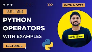 6 Python Operators in Hindi Python Tutorial for Beginners in Hindi Amit Thinks