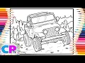 Jeep Wrangler Coloring - road Car