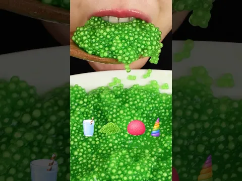 ASMR SAGO PEARL, CHOCOLATE STRAW, HARIBO, WAX CANDY EATING SOUND