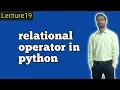 Relational Operator in python hindi