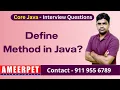 Define Method in Java Ameerpet Technologies By Srinivas