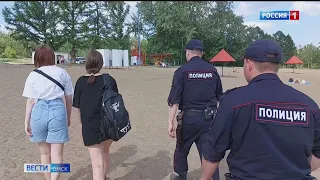 Омские полицейские патрулируют пляжи