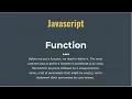 How to use Function in javascript Learn javascript part-12
