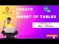 Oracle SQL PLSQL Demo Day - 4 Creation Insertion of Tables Live With Our Students