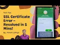 How To Solve SSL net Errors in 5 Minutes
