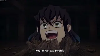 Inosuke Summons Mice - Demon Slayer season 2 episode 4