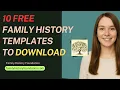 10 Free Family History Templates to Download Organize Share and Display Your Tree