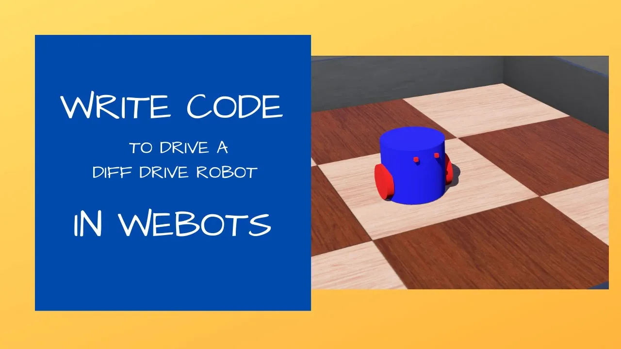 Webots tutorial 3: Controller code to drive a differential drive robot // Webots Tutorial Python