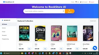 Online Book Store Project AI Recommendation AI ChatBot Voice Search Source Code Report