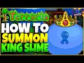 How to Summon King Slime in Terraria EASY