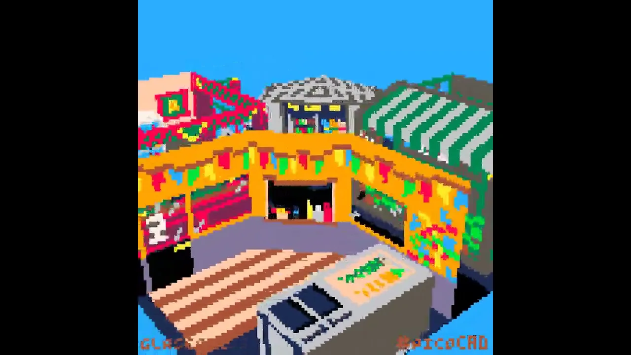 One year of picoCAD artworks