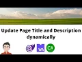 Blazor - Change page title and description dynamically