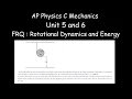 AP Phy C mechanics Rotation FRQ A thin uniform disk of mass M and radius R has a string wrapped ar