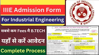 how to fill iiie admission form Best b tech college for working professionals TECH