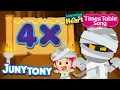 4 Times Table Song Multiply by 4 School Songs Multiplication Songs for Kids JunyTony