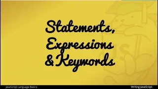 Statements Expressions and Keywords in JavaScript