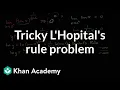 Tricky L Hopital s Rule problem Derivative applications Differential Calculus Khan Academy