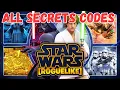 ALL SECRETS CODES STAR WARS ESCAPE ROGUELIKE MAP FORTNITE EVENT STAR WARS new codes star wars
