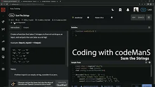 Codewars 8 kyu Sum the Strings Javascript